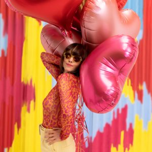 Foil balloon Heart, 75x64,5 cm, pink