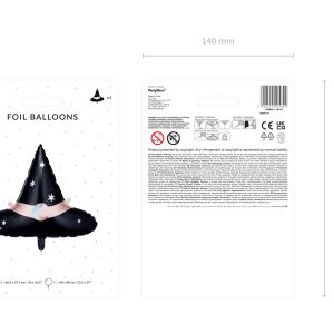 Foil balloon Witch Hat, 66,5x57,5 cm, mix