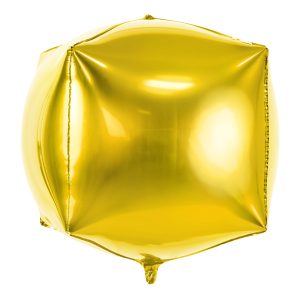 Foil Balloon Cubic, 35x35x35cm, gold