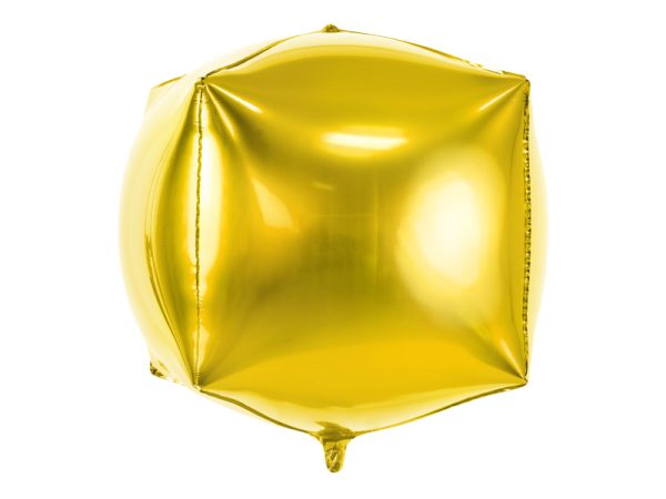 Foil Balloon Cubic, 35x35x35cm, gold
