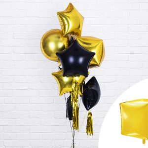 Foil Balloon Cubic, 35x35x35cm, gold
