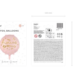 Foil balloon Hocus Pocus, 45 cm, pink