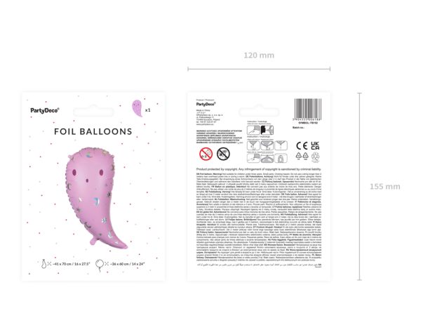 Foil balloon Ghost, 41x70 cm, mix