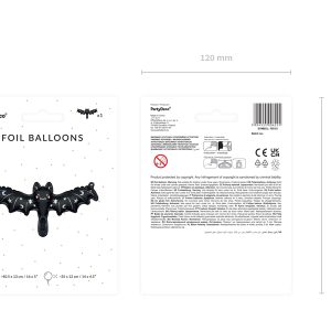 Foil balloon Bat, 40,5x13 cm, mix