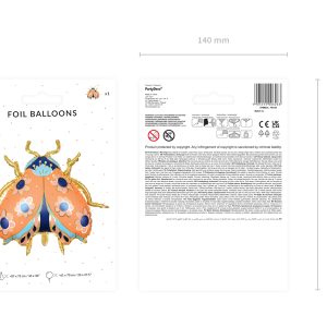 Foil balloon Ladybug, 87x75 cm, mix