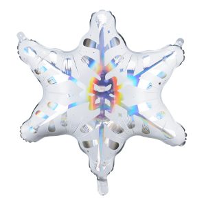 Foil balloon Snowflake, 64x66 cm, holographic