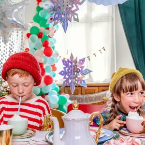 Foil balloon Snowflake, 64x66 cm, holographic