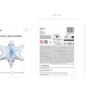 Foil balloon Snowflake, 64x66 cm, holographic