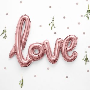 Foil Balloon Love, 73x59cm, rose gold