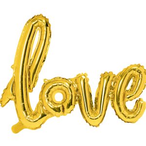 Foil Balloon Love, gold, 73x59cm