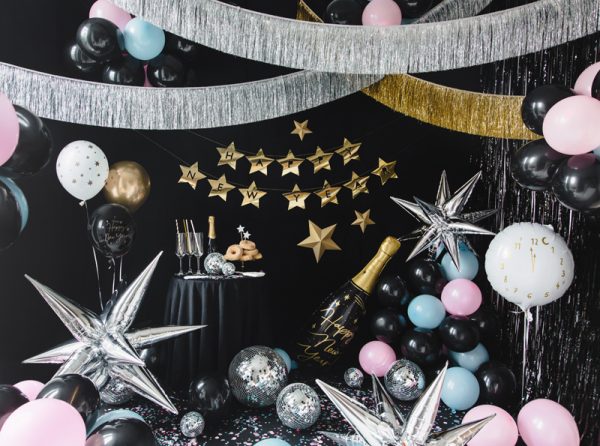 Foil balloon Bottle Happy New Year, 39,5x98 cm, mix