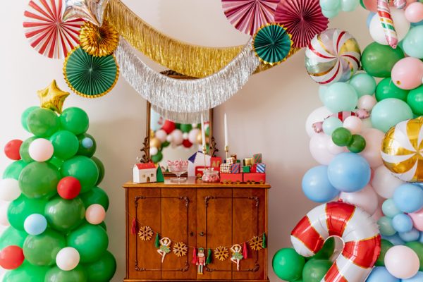 Foil balloon Candy cane, 18.5x35 cm, mix (1 pkt / 5 pc.)