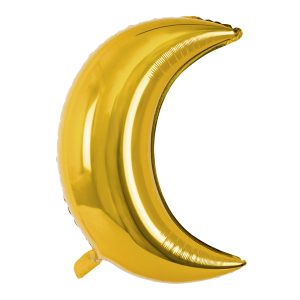 Foil balloon Moon, 60cm, gold
