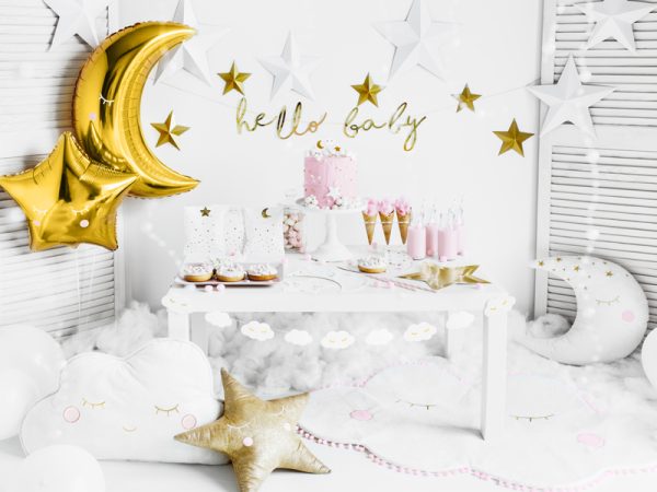 Foil balloon Moon, 60cm, gold