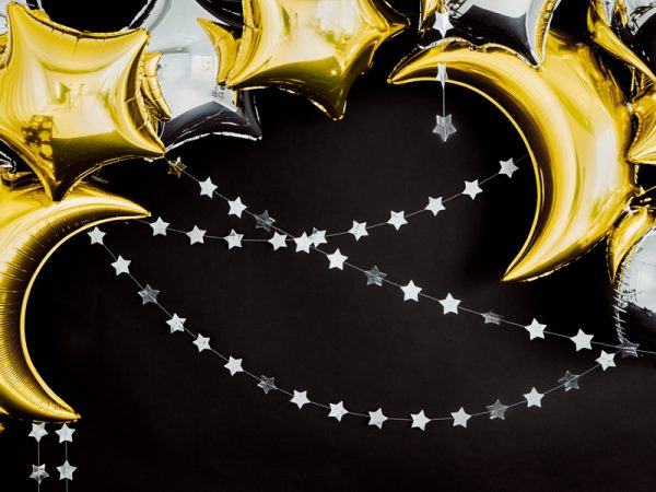 Foil balloon Moon, 60cm, gold