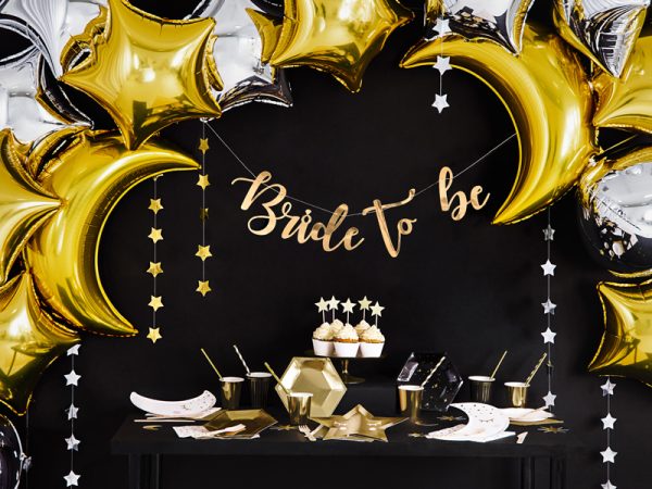 Foil balloon Moon, 60cm, gold
