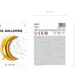 Foil balloon Moon, 60cm, gold
