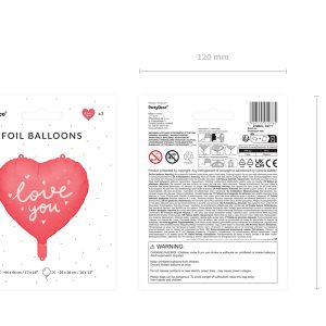 Foil balloon Heart ''I love you'', 45 cm, mix