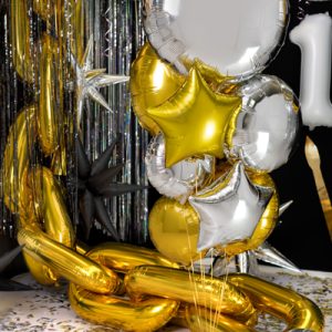 Round foil balloon, 45 cm, gold