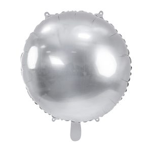 Round foil balloon, 80 cm, silverRound foil balloon, 80 cm, silver