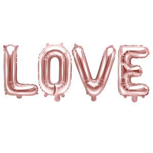 Foil Balloon Love, 140x35cm, rose gold