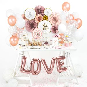 Foil Balloon Love, 140x35cm, rose gold
