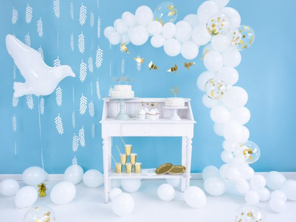 Foil Balloon Dove, white, 77x66cm