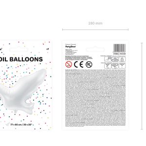 Foil Balloon Dove, white, 77x66cm