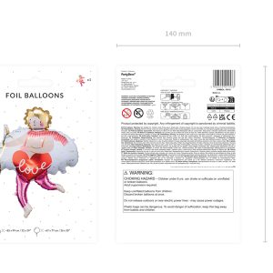 Foil balloon Cupid, 82x99 cm, mix