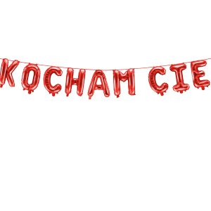 Foil balloon Kocham Cię, 285x40 cm, redFoil balloon Kocham Cię, 285x40 cm, red