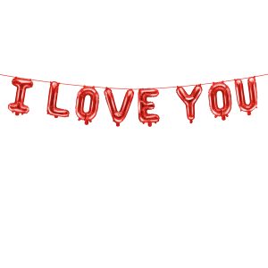 Foil balloon I Love You, 260x40 cm, redFoil balloon I Love You, 260x40 cm, red