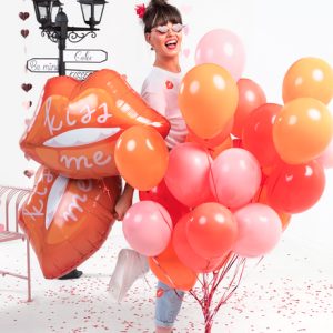 Foil balloon Lips, 86.5x65 cm, mix