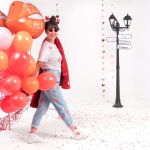Foil balloon Lips, 86.5x65 cm, mix