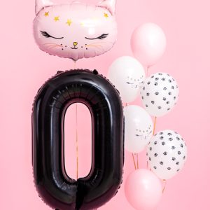 Foil Balloon Number ''0'', 86cm, black