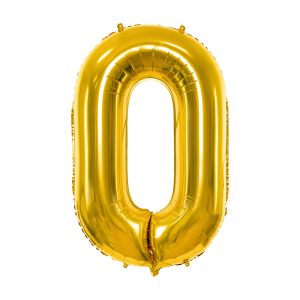 Foil Balloon Number ''0'', 86cm, goldFoil Balloon Number ''0'', 86cm, gold