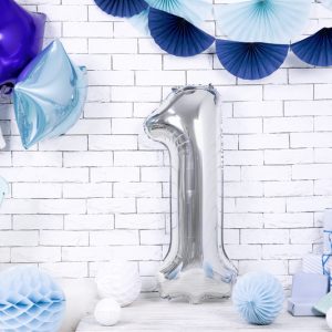 Foil Balloon Number ''1'', 86cm, silver