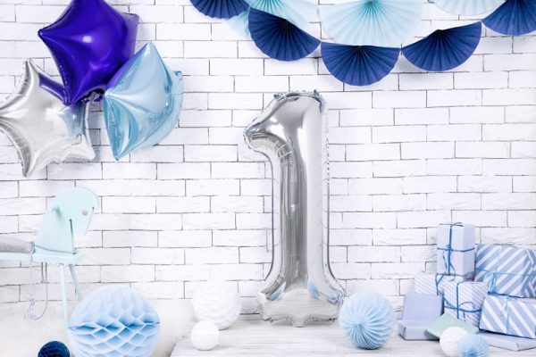 Foil Balloon Number ''1'', 86cm, silver