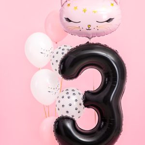Foil Balloon Number ''3'', 86cm, black