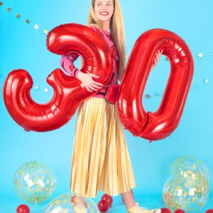 Foil Balloon Number ''4'', 86cm, red