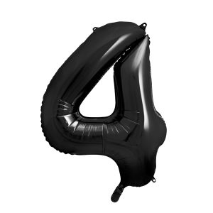 Foil Balloon Number ''4'', 86cm, black