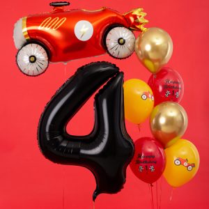 Foil Balloon Number ''4'', 86cm, black