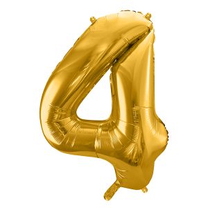 Foil Balloon Number ''4'', 86cm, gold