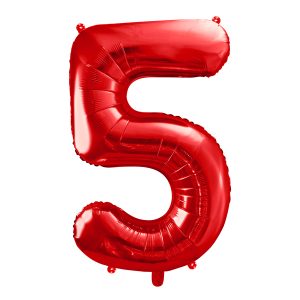 Foil Balloon Number ''5'', 86cm, red