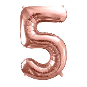 Foil Balloon Number ''5'', 86cm, rose gold