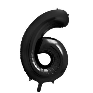 Foil Balloon Number ''6'', 86cm, black