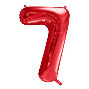 Foil Balloon Number ''7'', 86cm, red