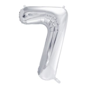 Foil Balloon Number ''7'', 86cm, silver