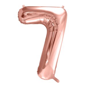Foil Balloon Number ''7'', 86cm, rose gold