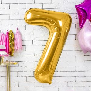 Foil Balloon Number ''7'', 86cm, gold
