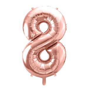 Foil Balloon Number ''8'', 86cm, rose gold